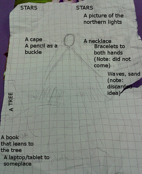 The first sketch with the text edited to be more visible