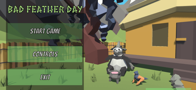 Screenshot of Bad Feather Day's main menu
